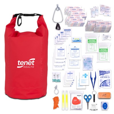 92 Piece OSHA Compliant First Aid Kit w/Water Proof Dry Bag