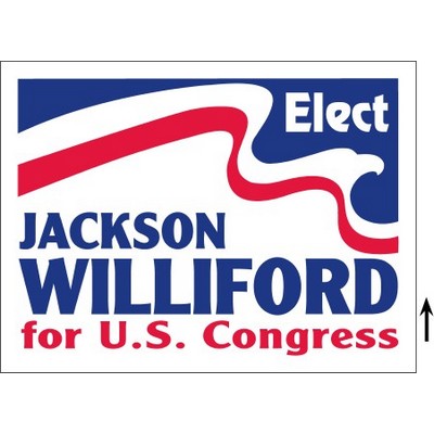 Economy Corrugated Sign w/2 colors 1 Sides (24"x18")