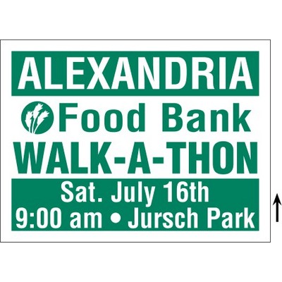 Economy Corrugated Sign w/1 colors 2 Sides (24"x18")